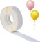 100-piece set of white double-sided adhesive dots for balloons, crafts, and party decorations, featuring removable, non-marking adhesive suitable for holidays and event setups.
